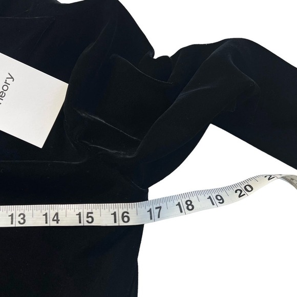 New Women’s Theory Velvet Off-The-Shoulder Dress Size 0 - Picture 9 of 10